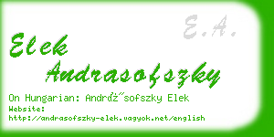 elek andrasofszky business card